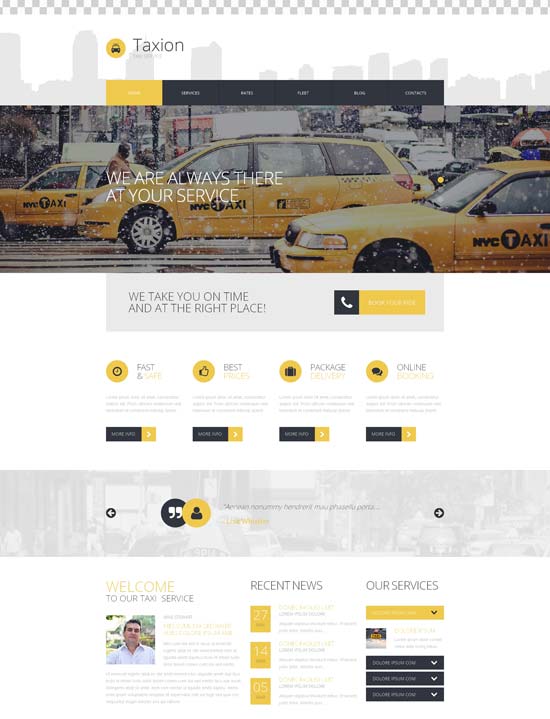 Hızlı öfkeli taksiler wordpress teması.