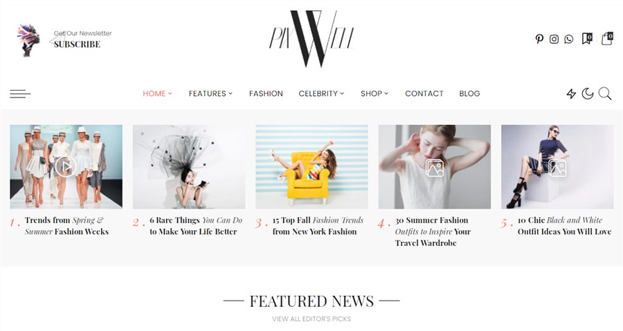 WordPress 报纸的高级最佳 Pixwell 主题