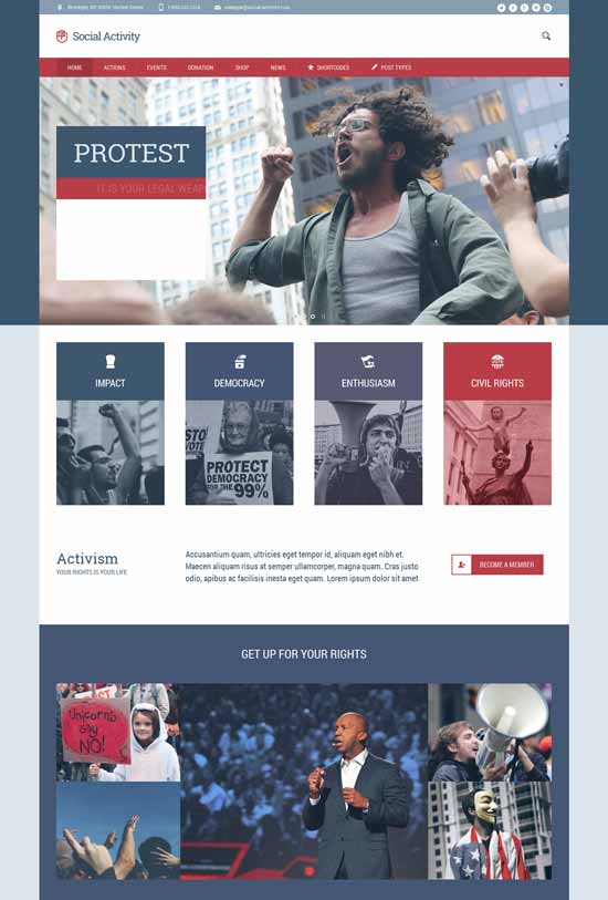 Aktywność społeczna-Polityka-Aktywizm-WP-Motyw