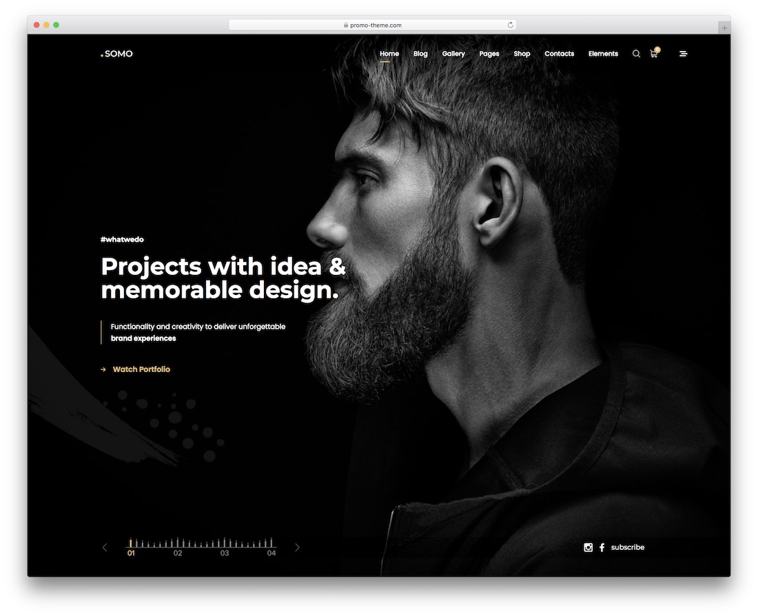 somo pełnoekranowy motyw wordpress