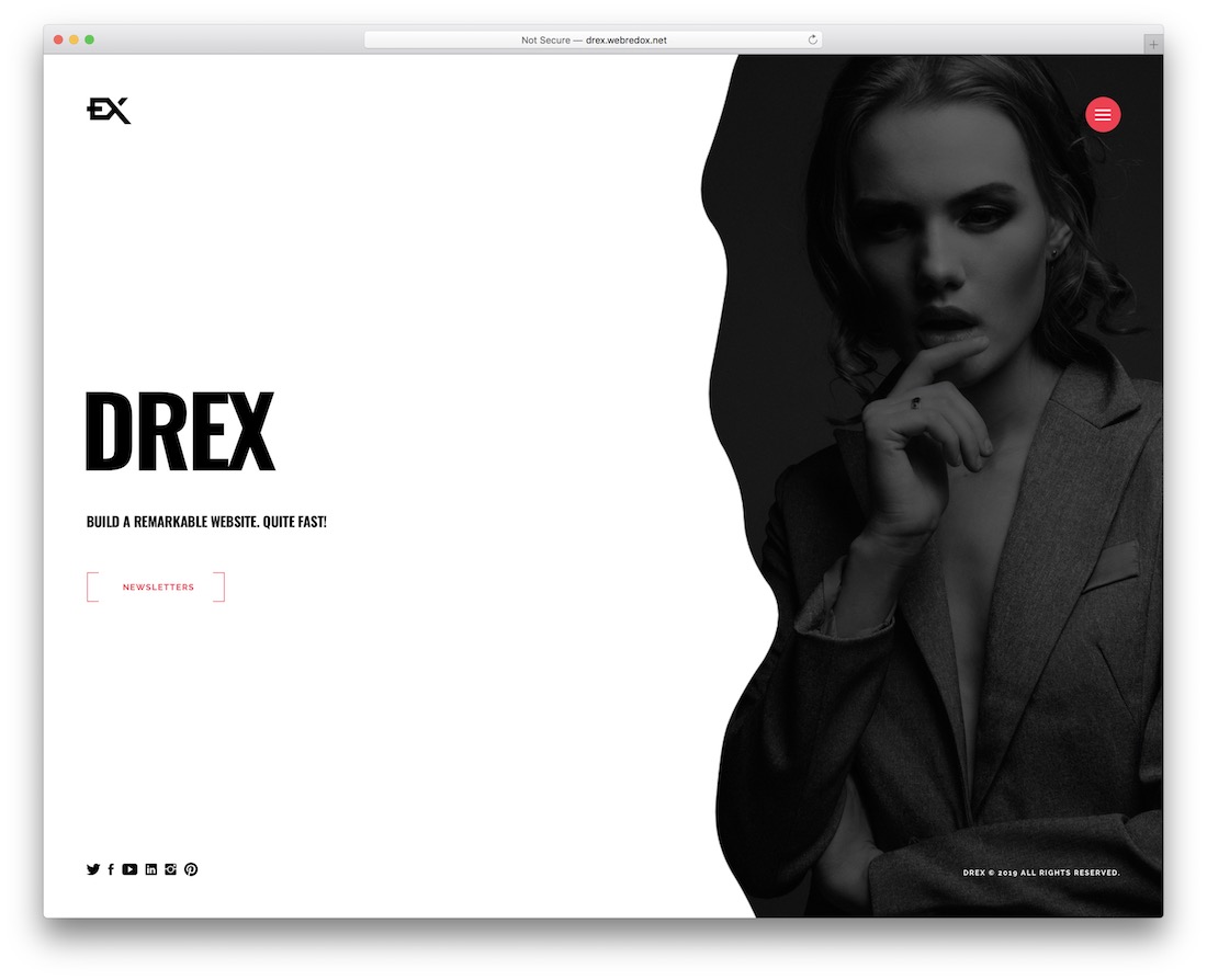 drex pełnoekranowy motyw wordpress