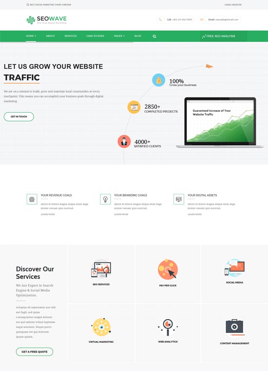 tema wordpress seo wave