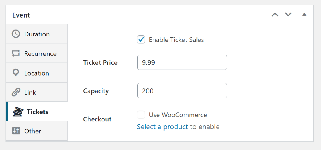 Pengaturan tiket baru untuk acara