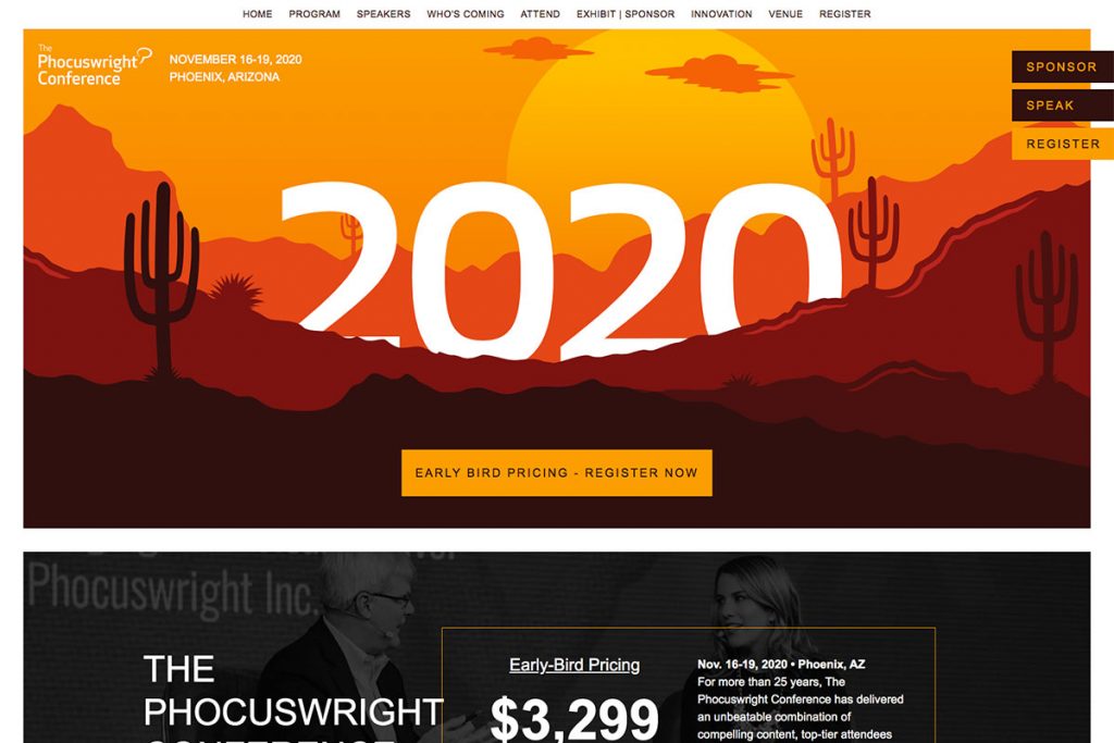 ออกแบบเว็บไซต์ Phocuswright Conference