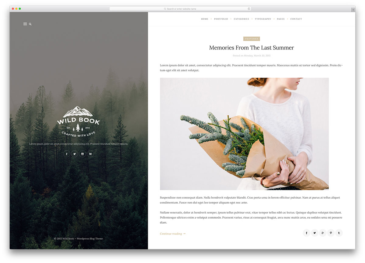 templat blog wordpress retro wildbook