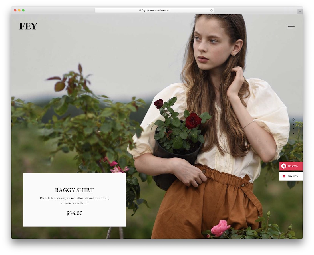 tema wordpress gaya retro vintage fey