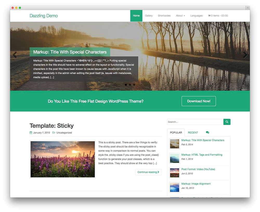 Dazzling - 免费商务 WordPress 主题