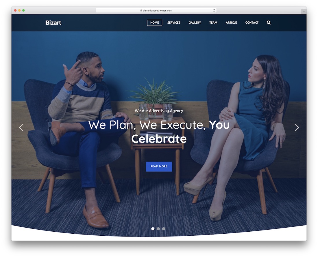 bizart 免费响应式 wordpress 主题