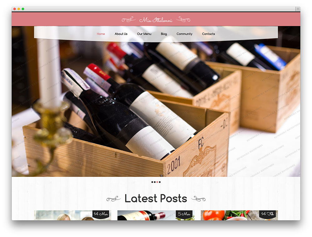 免费餐厅 WordPress 主题