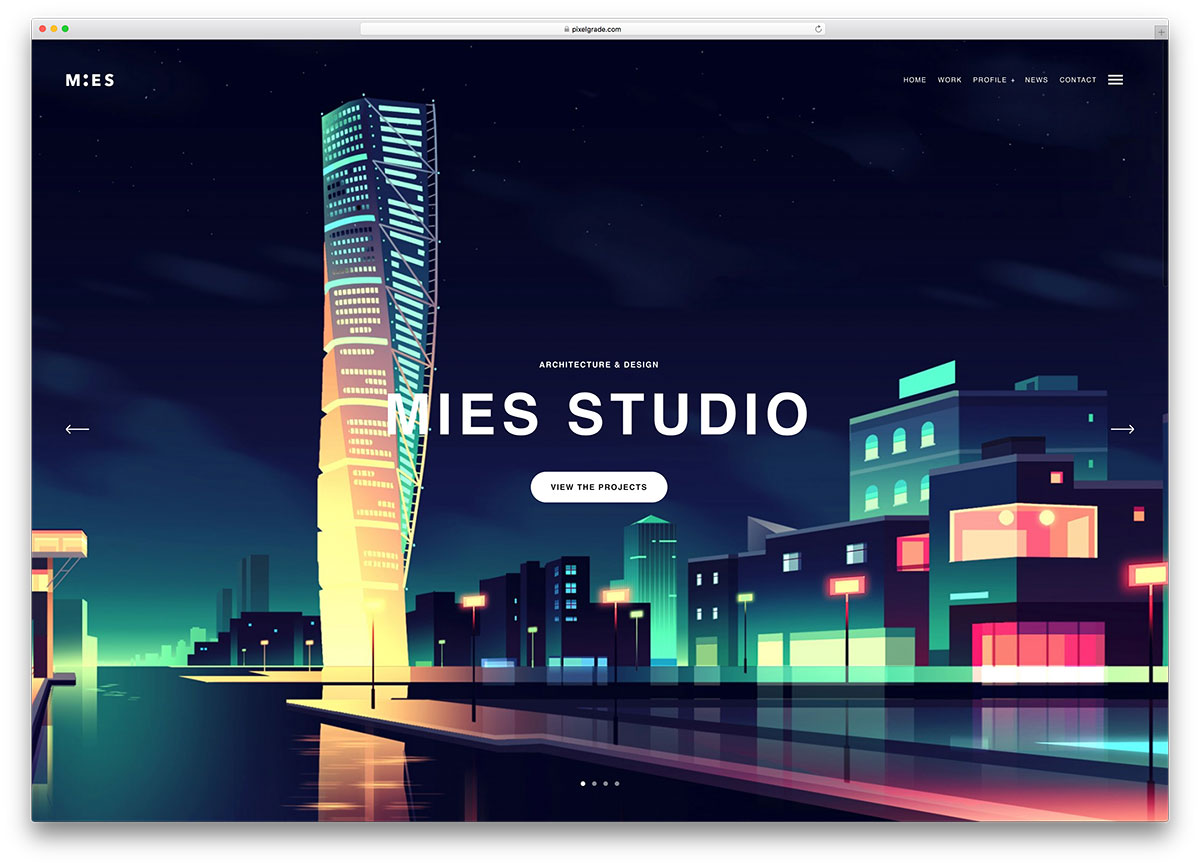 قالب موقع ويب mies-creative-architecture-wordpress