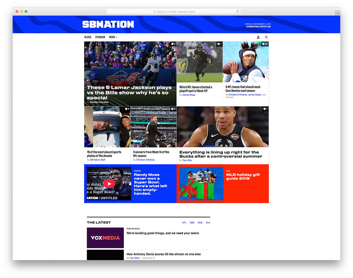 Blog sportif SBNation