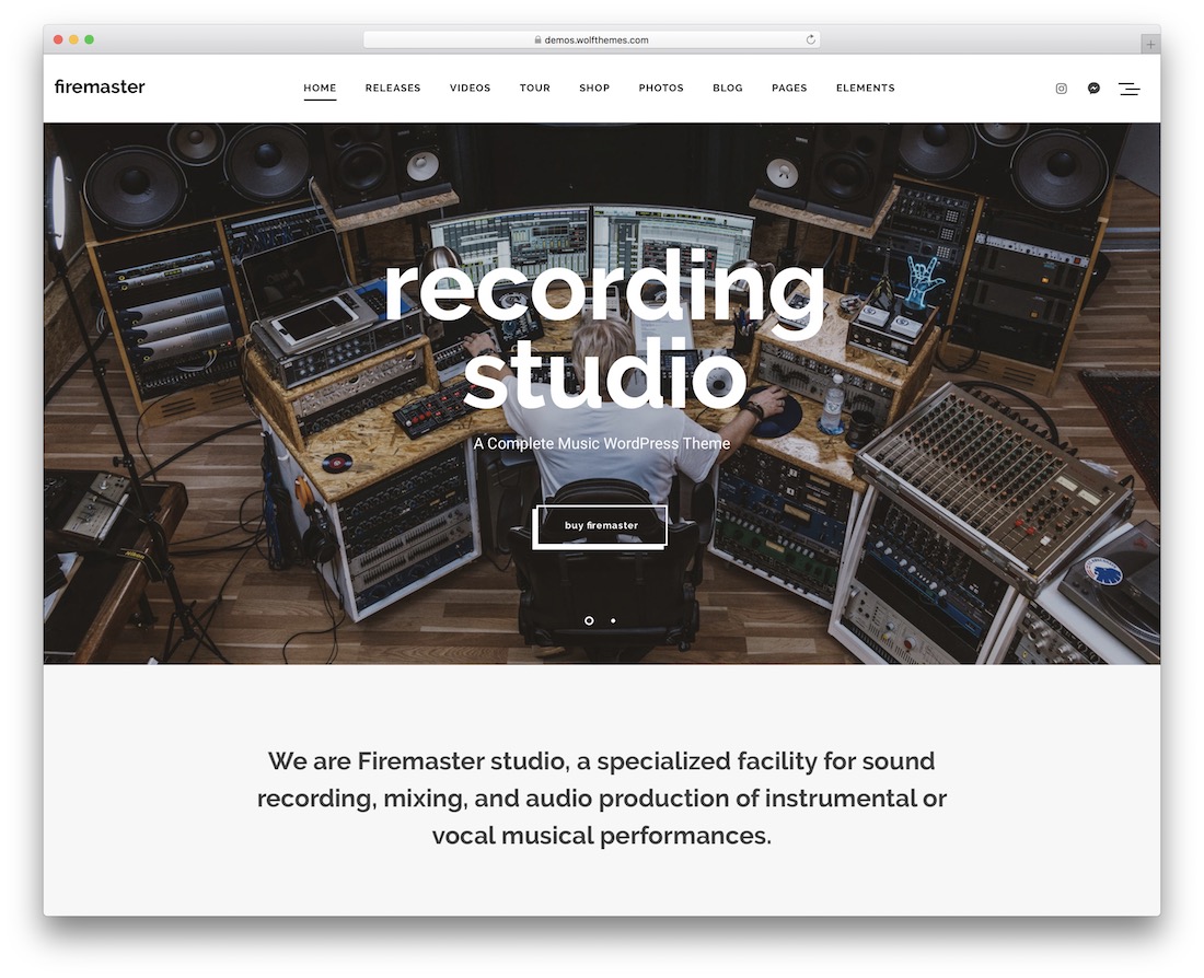 thème de la station de radio firemaster wordpress