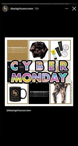 Black Girl Sunscreen 品牌 Instagram 故事