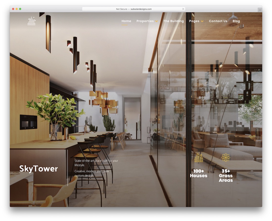 temă wordpress imobiliară Skytower