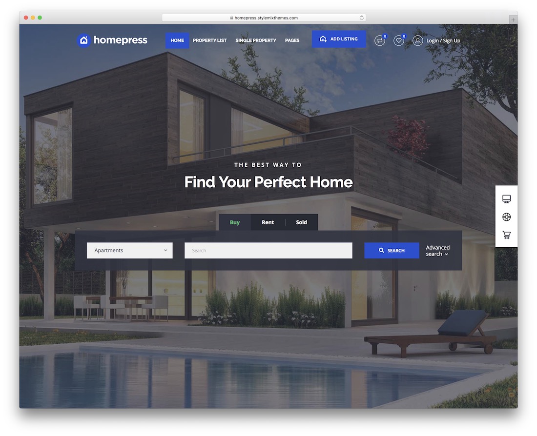 temă wordpress imobiliară homepress