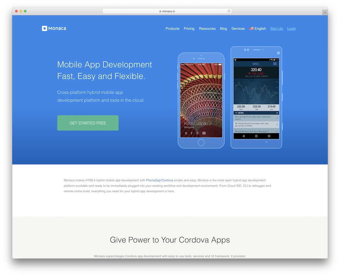 Monaca html5 framework para desenvolvimento de aplicativos