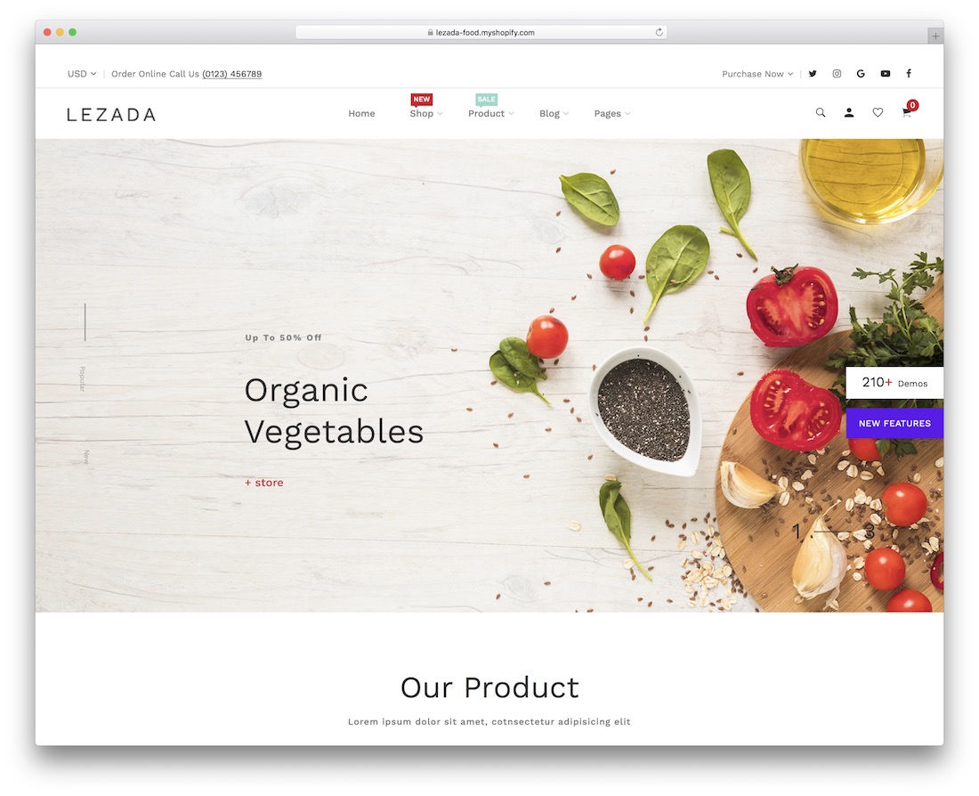 tema del ristorante lezada shopify
