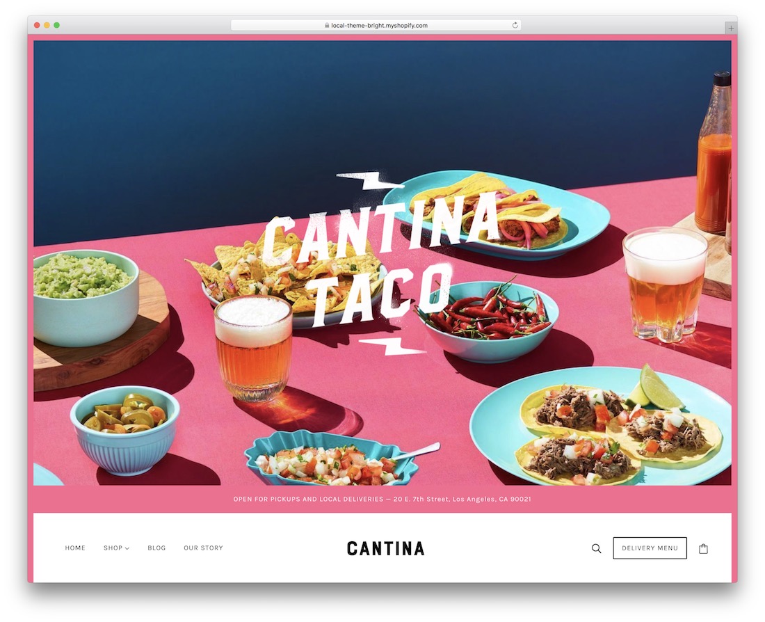emerge il tema del ristorante shopify