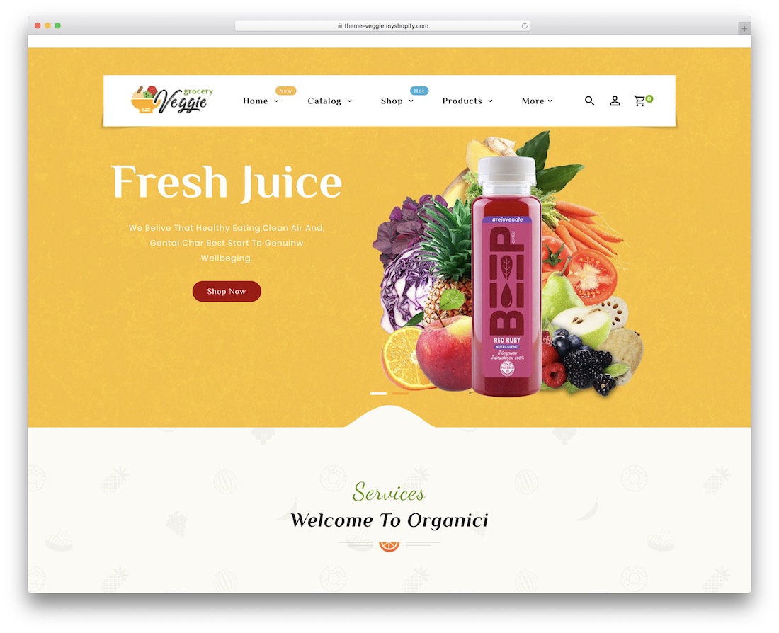 veggieshopifyブートストラップテーマ