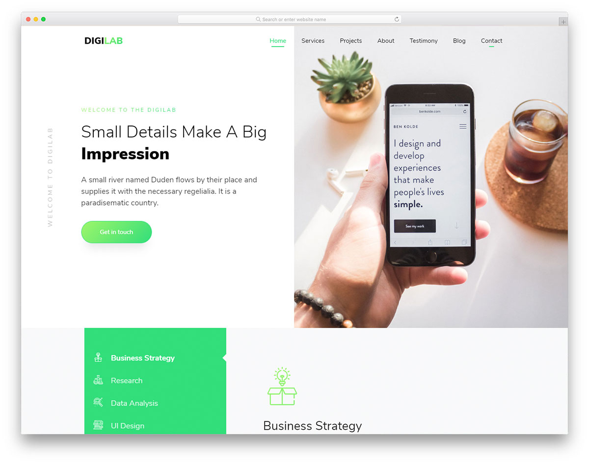 template gratis digilab