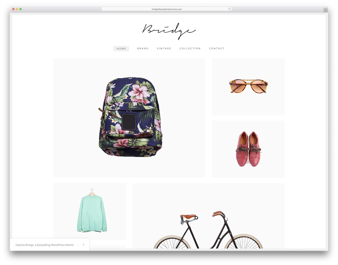 Motyw wordpress siatki murowanej mostu