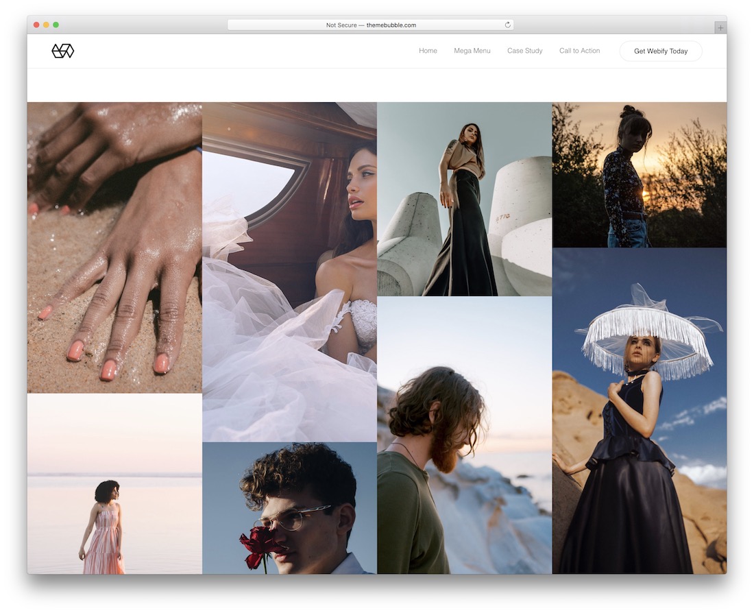 webify motyw siatki murarskiej wordpress