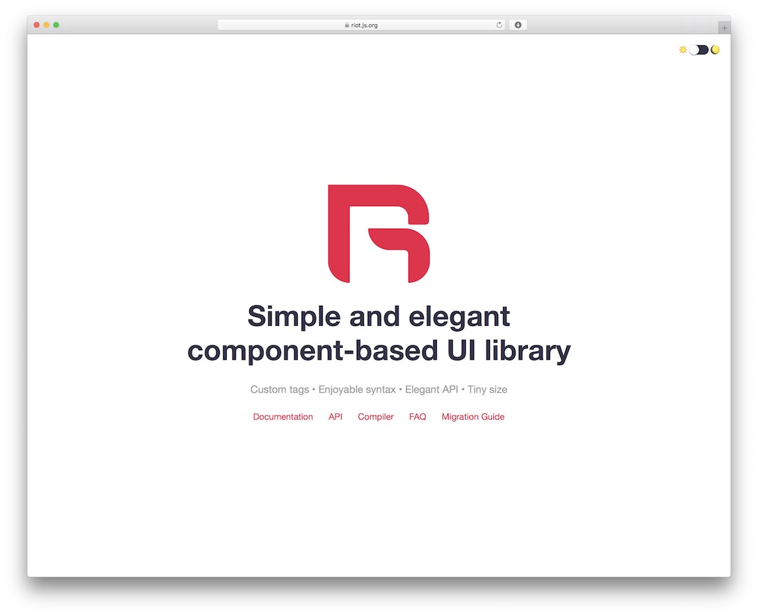 cadru javascript riot.js