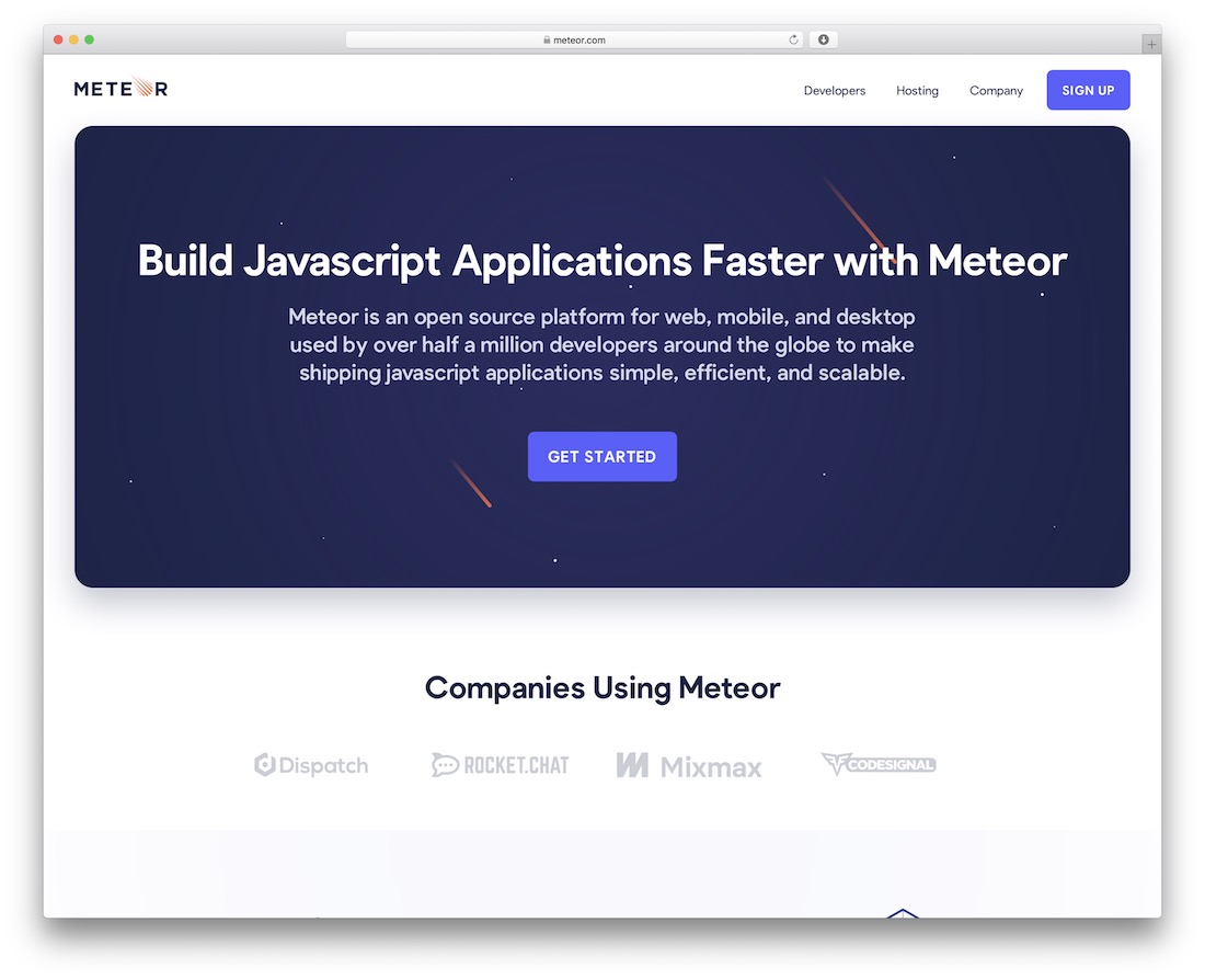 cadru javascript meteor