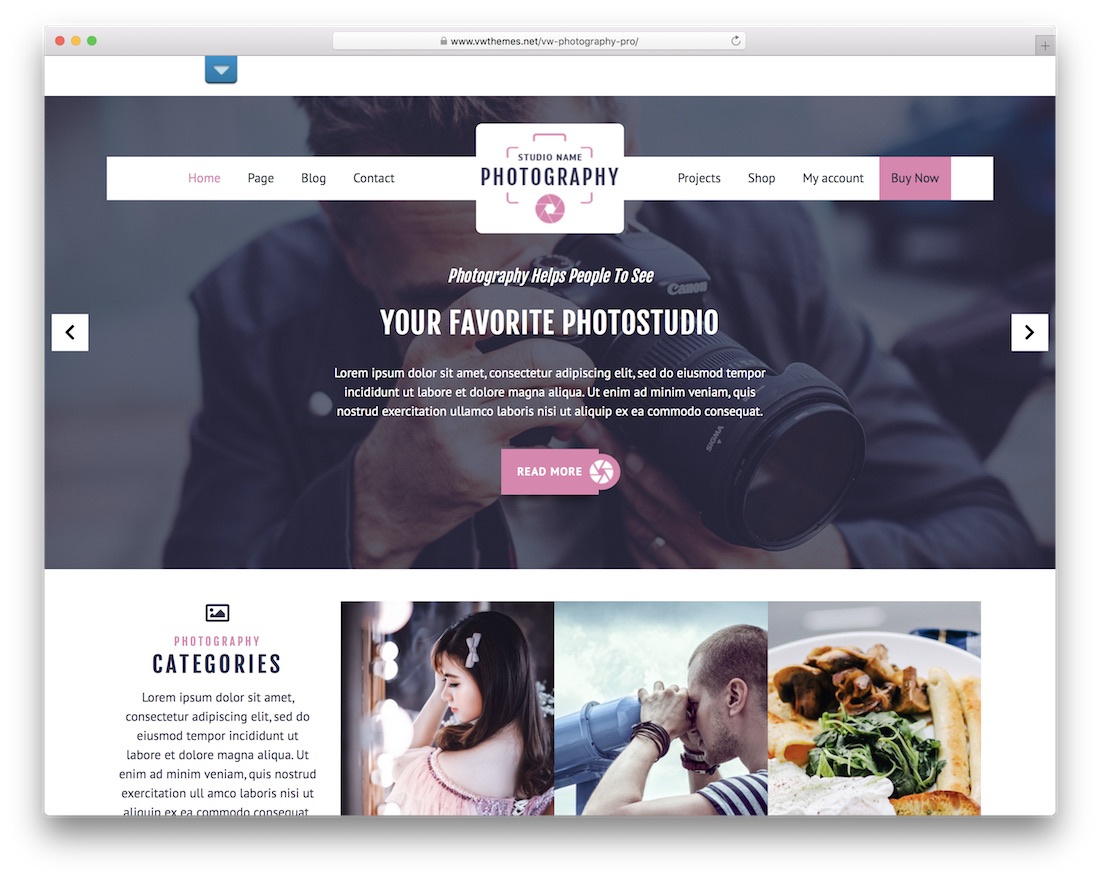 vw tema wordpress fotografi gratis