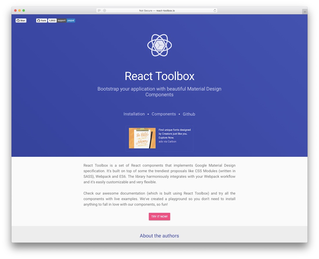 reagieren Toolbox-Komponenten