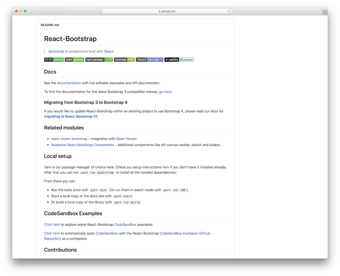 Bootstrap-Komponenten reagieren