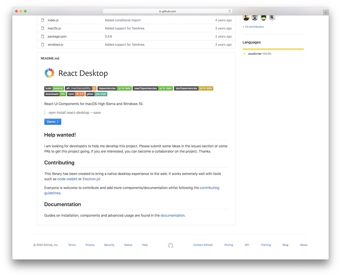 Desktop-UI-Komponenten reagieren