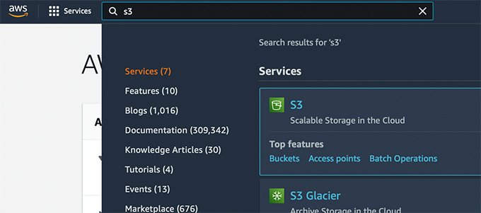アカウントにAmazonS3サービスを追加します Add Amazon S3 service to your account