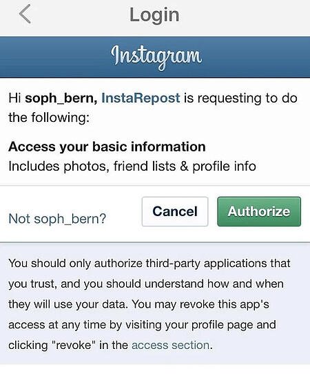 InstaPostアプリでInstagramに再投稿