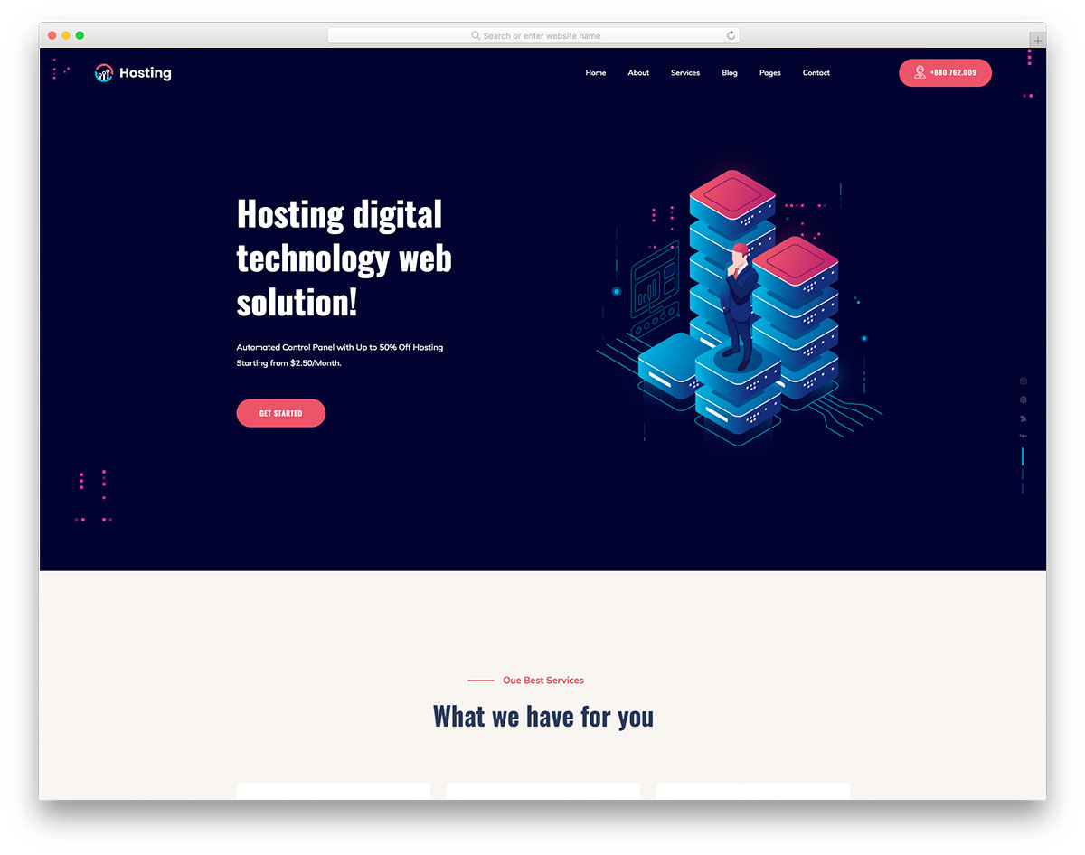 WebHostingService無料テンプレート