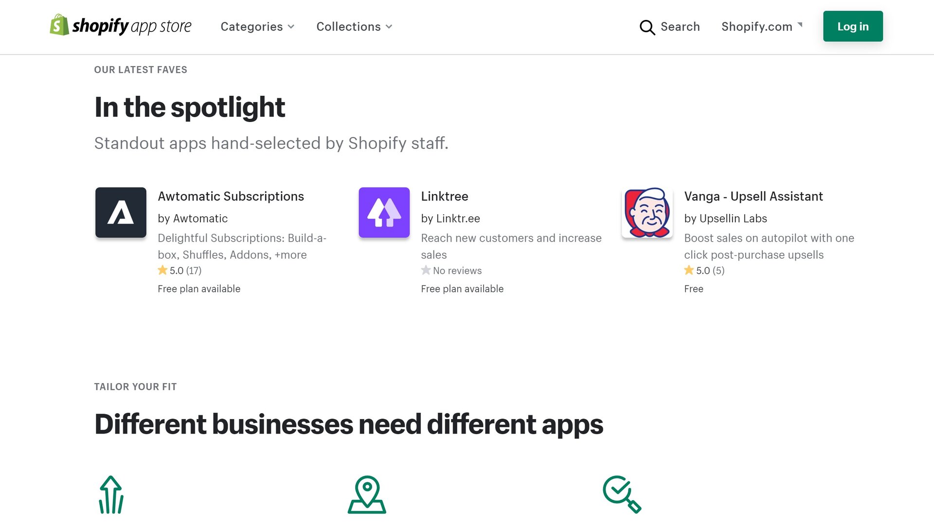 Magazinul de aplicații Shopify