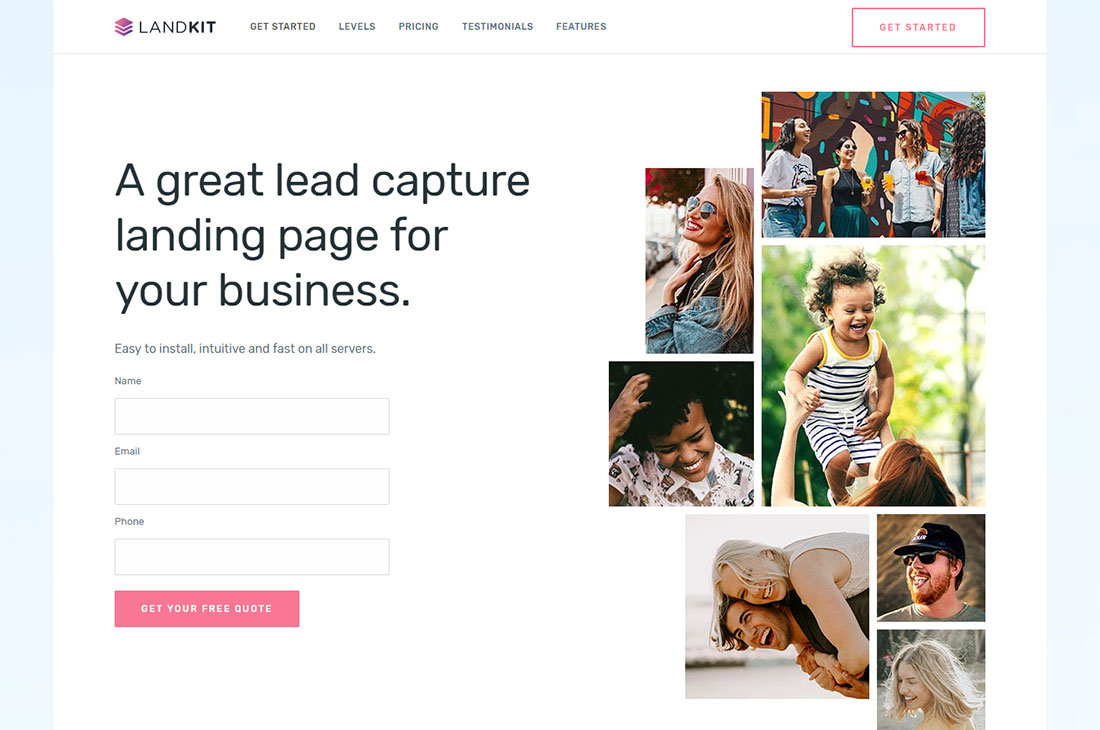 Landkit Lead Generation WordPress Teması