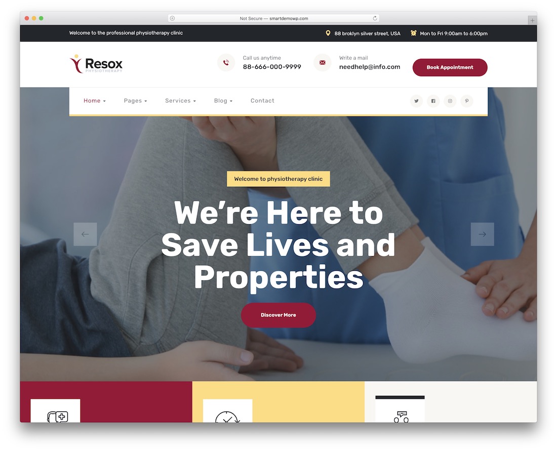resox chiropractor wordpress teması.