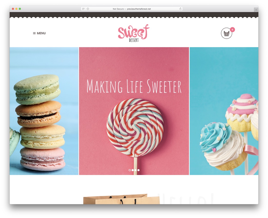 tatlı tatlı pasta dükkanları wordpress teması.