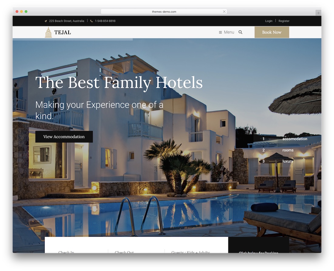 teja otel wordpress teması inanılmaz tasarım