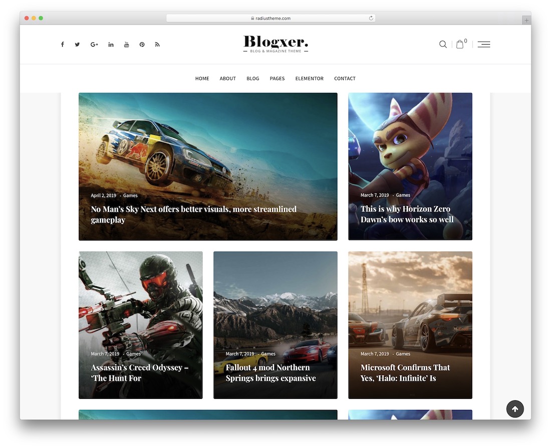 tema de wordpress para juegos de blogxer