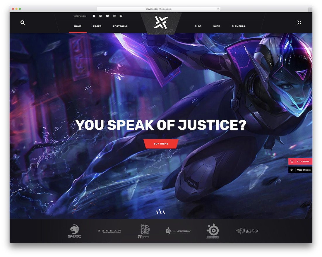 tema de wordpress para juegos playerx