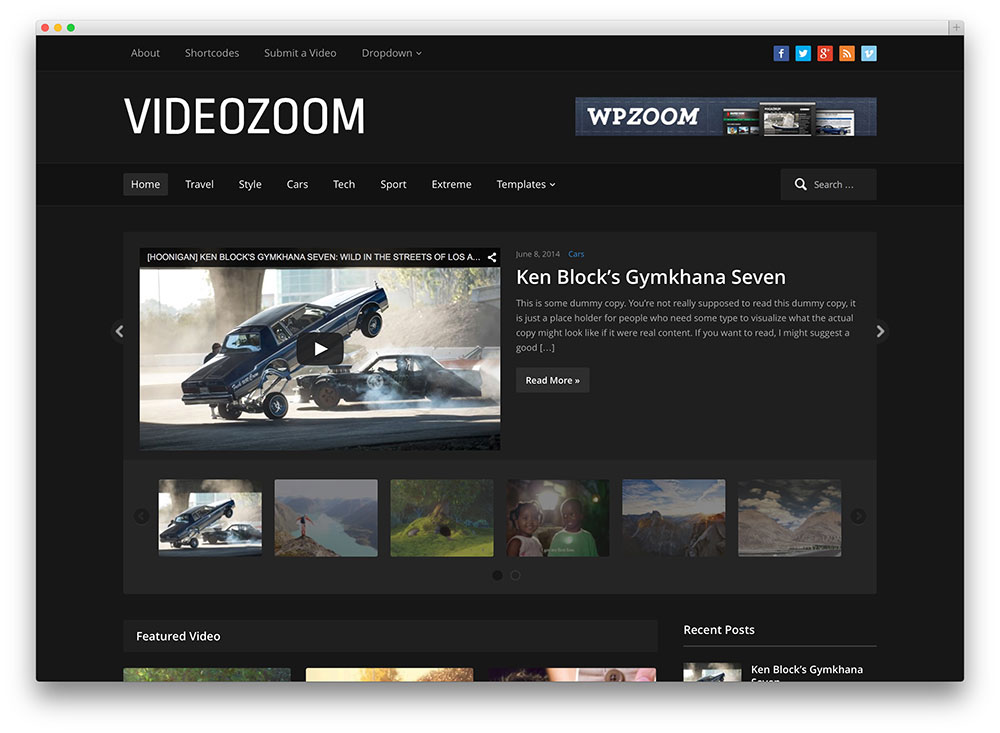 videozoom tema de compartilhamento de vídeo popular