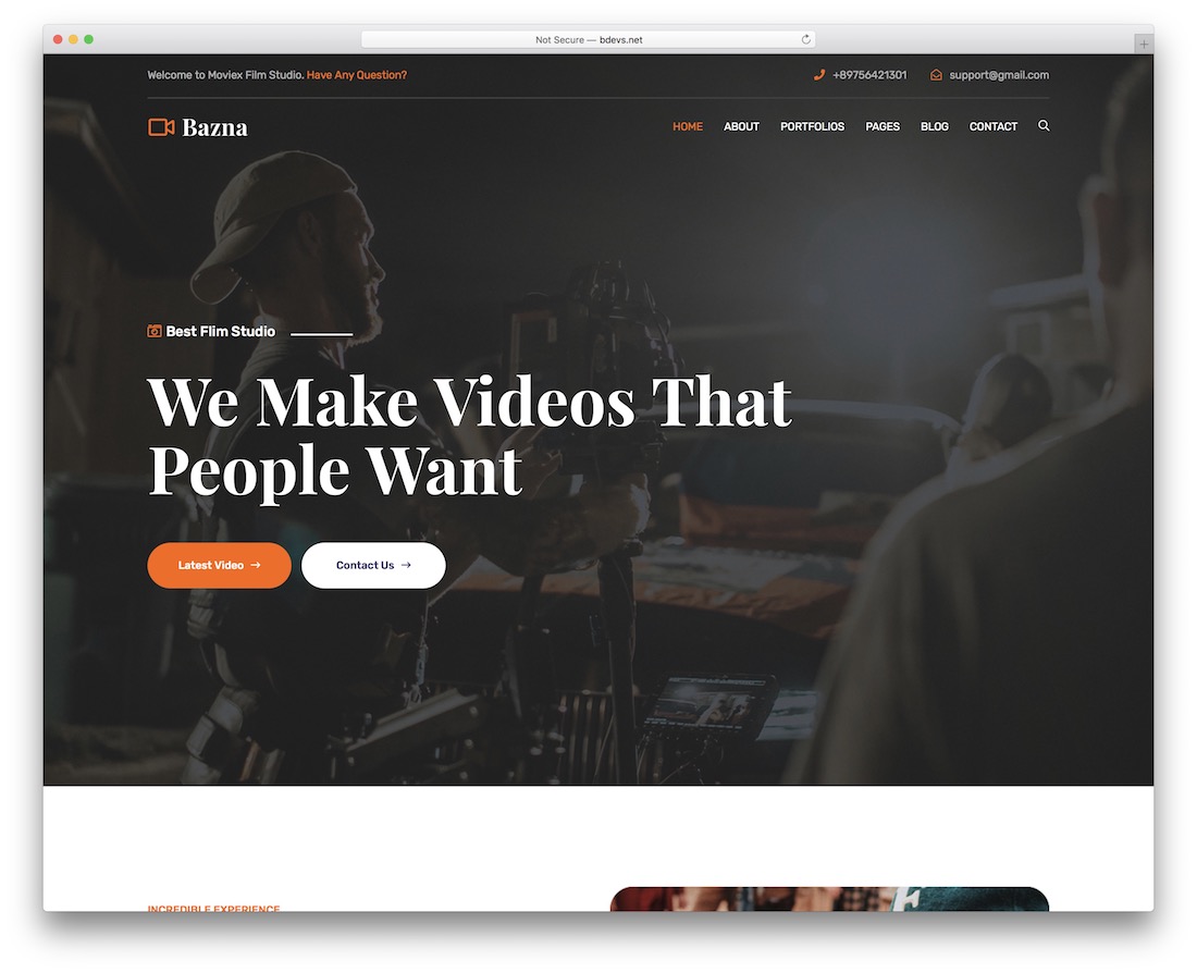 tema de vídeo bazna wordpress