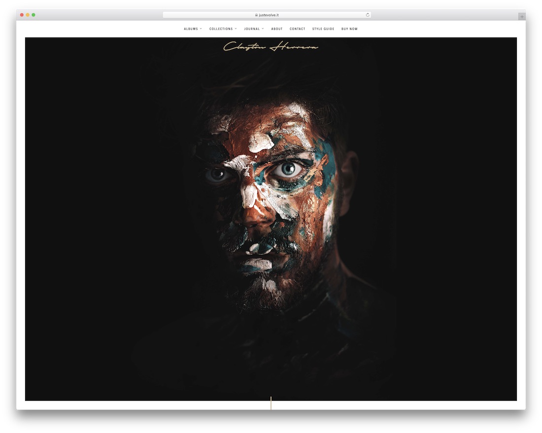 Tema wordpress di Clayton per la fotografia