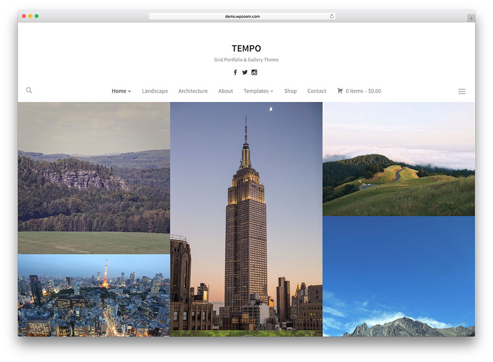 tempo - semplice tema della galleria fotografica