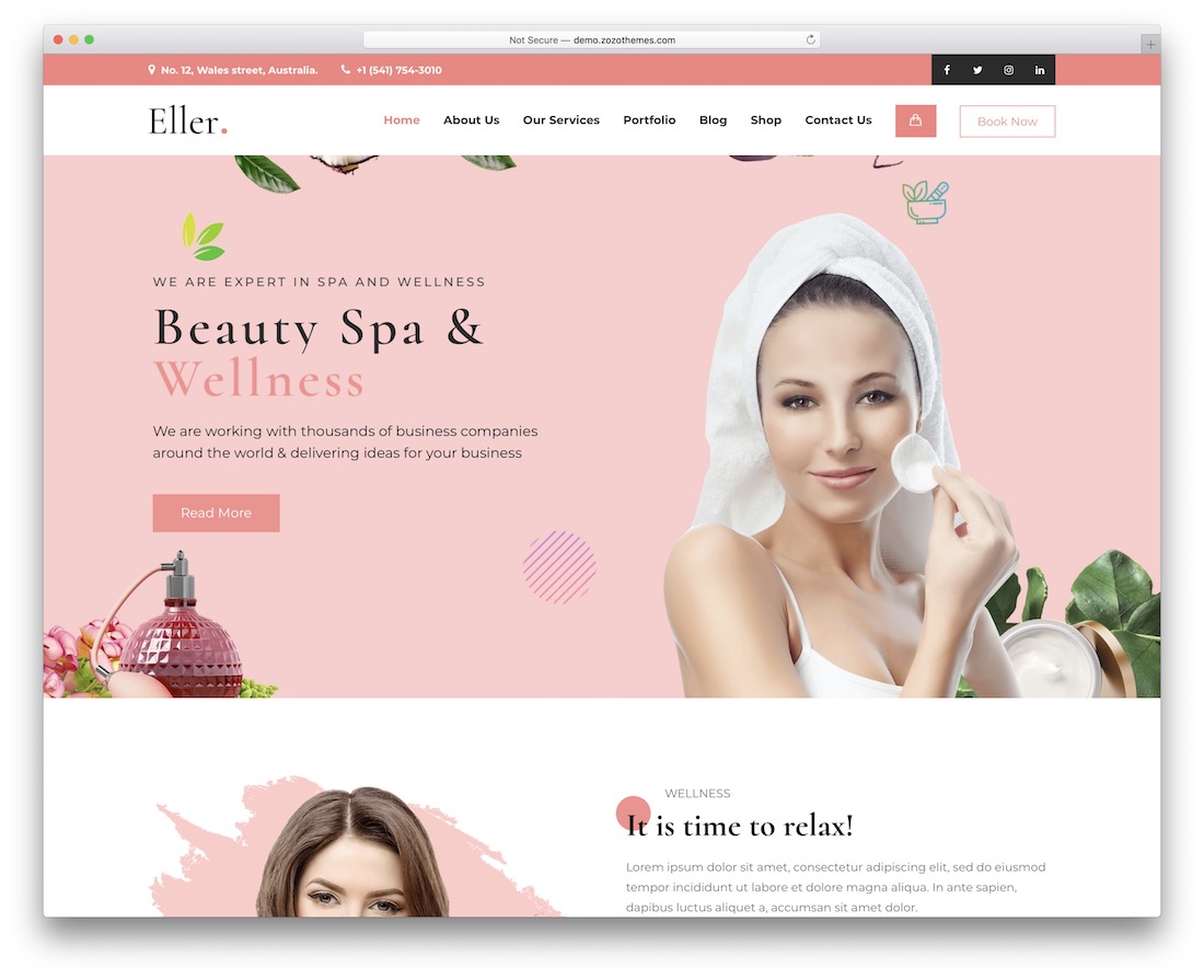 eller 化妆师 wordpress 主题
