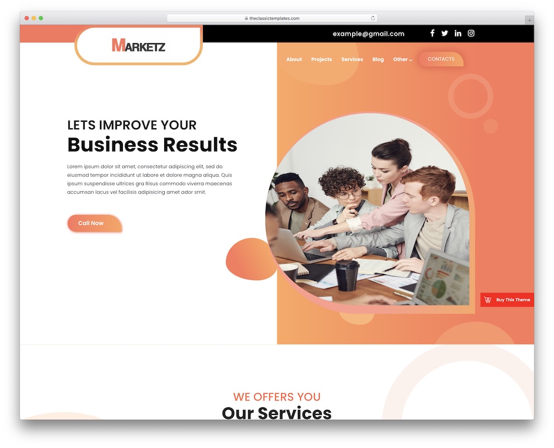 thème wordpress d'affaires bootstrap gratuit de démarrage de smallbiz