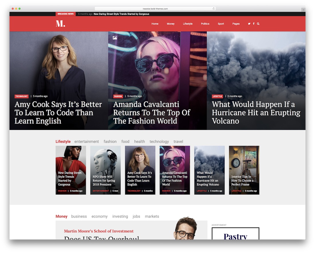 thème de journal newstar wordpress