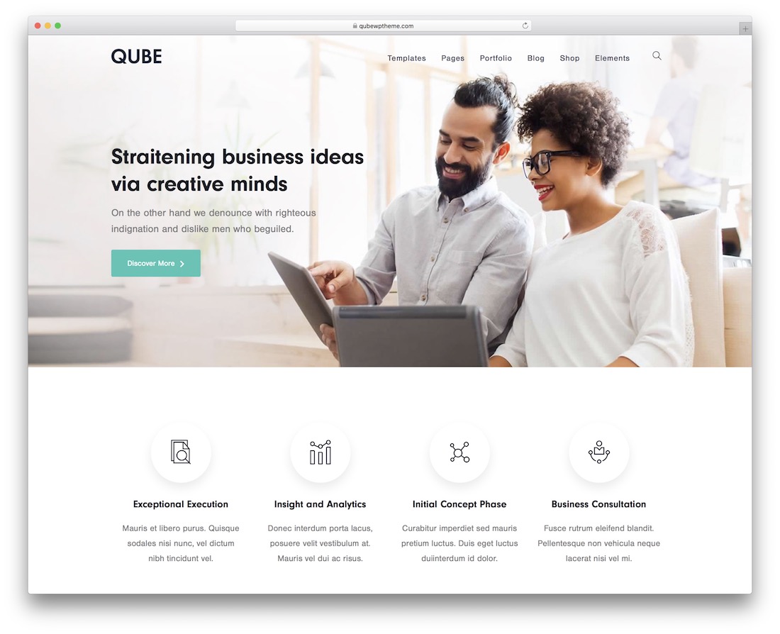 qube 多用途 wordpress 主題